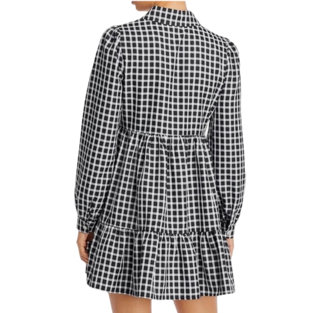 Aqua Gingham Mini Dress View 2
